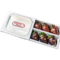 6pcs Gold Heart & Bronze Chocolate Strawberries Gift Box